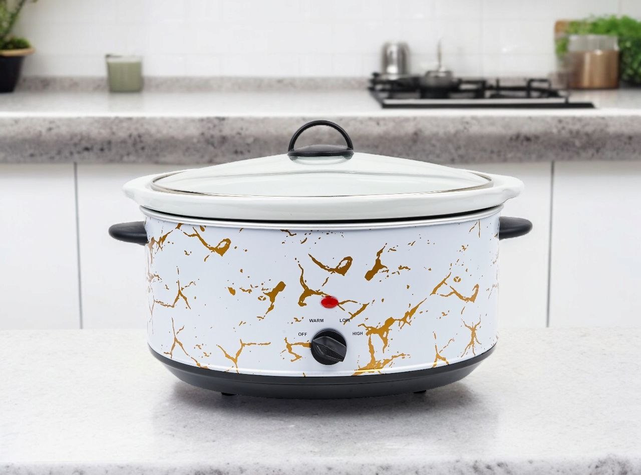 VSC01MB Putih Penanak Perlahan Slow Cooker dengan Motif Marmer